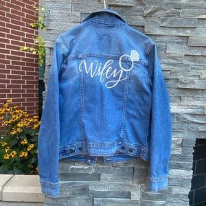 Bride Wifey Wedding Jean Jacket Size Large 💍